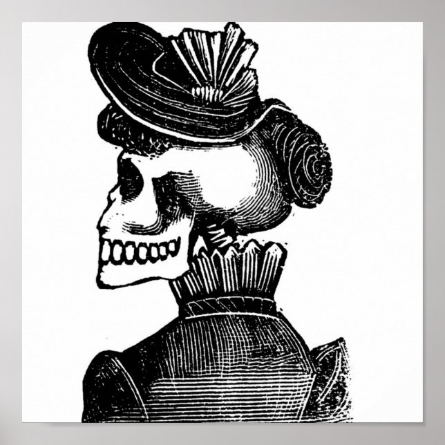 Poster La Dame de Squelette. Vers le début des années 190 (Devant)