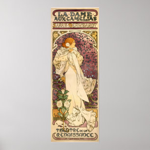 Poster La Dame des Camellias Art Nouveau vintage