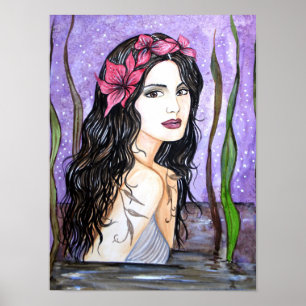 Poster La dame du lac Peinture de contes de fées