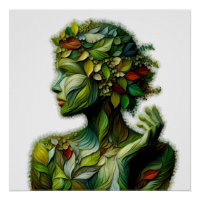 La Dame Verte - Arrière - plan Blanc