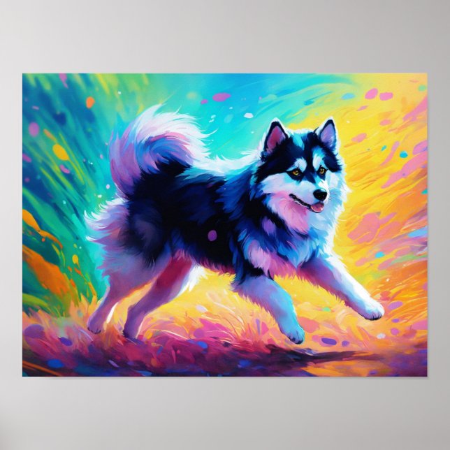 Poster "La Danse de Pomsky : Liberté vivante dans l'art" (Devant)