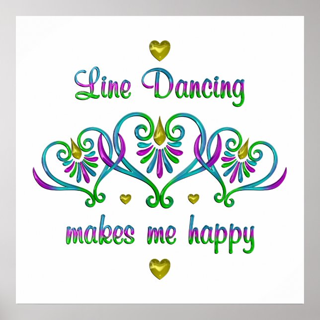 Poster La Danse En Ligne Me Rend Heureux (Devant)