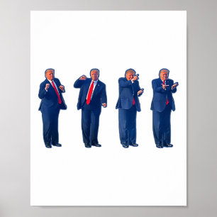 Poster La danse Trumpty Trump dansant le 4 juillet _1 