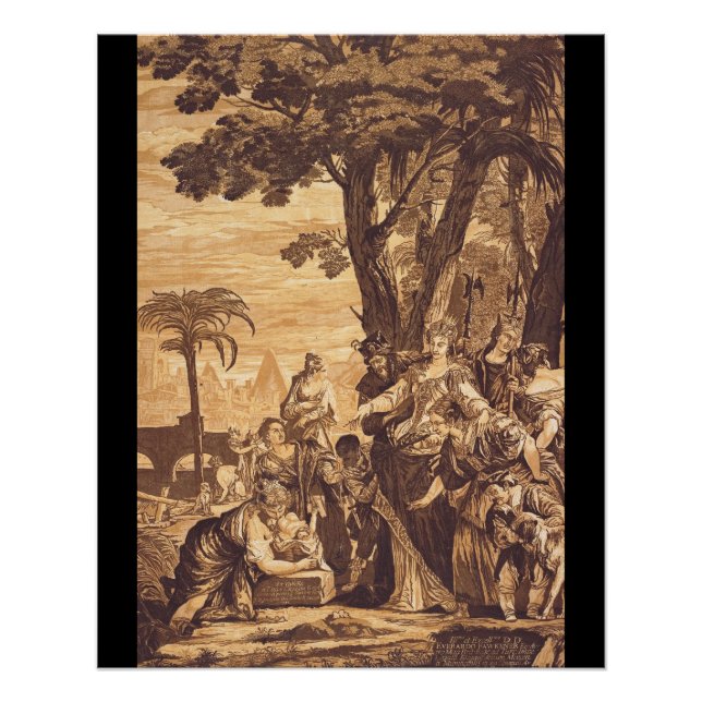 Poster La découverte de Moïse du livre de l'Exode (Devant)