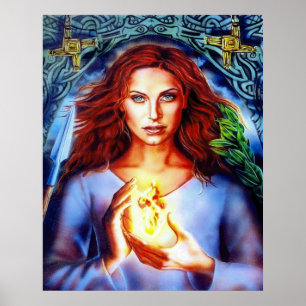 Poster La déesse Brigit par l'iris de Lisa