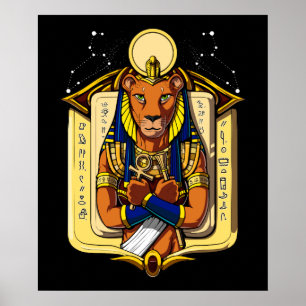 Poster La déesse égyptienne Lioness Sekhmet God Bastet