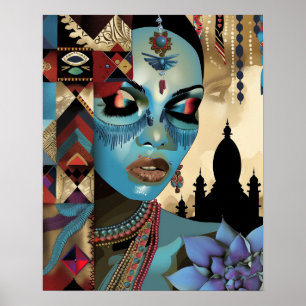 Poster La déesse Kali Mystical Surreal Art