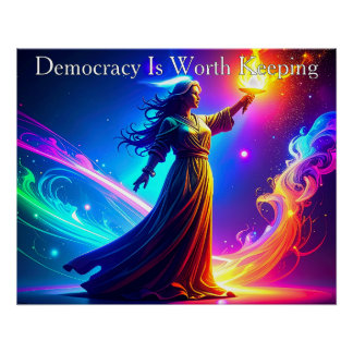 Poster La démocratie de Lady Liberty vaut la peine d'être
