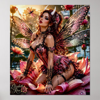 Poster La démone libellule Rose