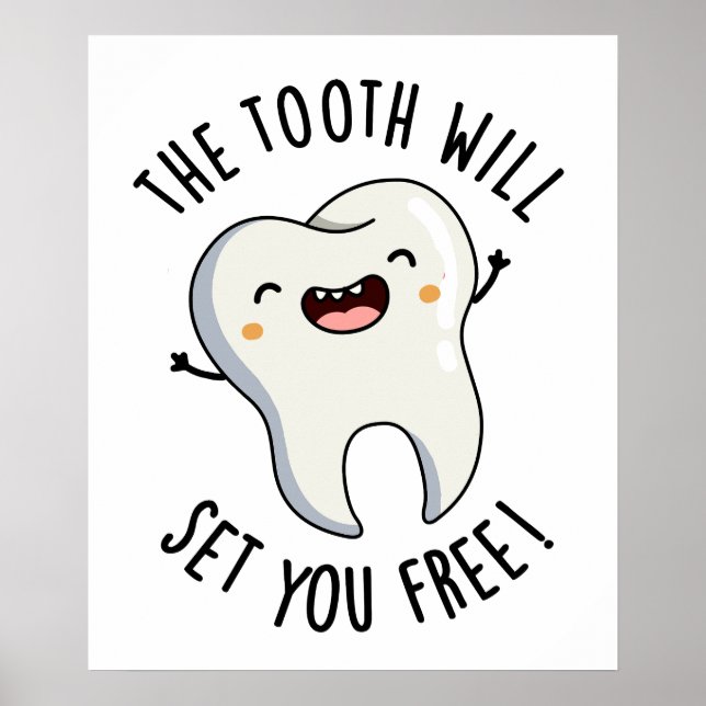 Poster La Dent Vous Donnera Gratuitement Des Puns Dentair (Devant)