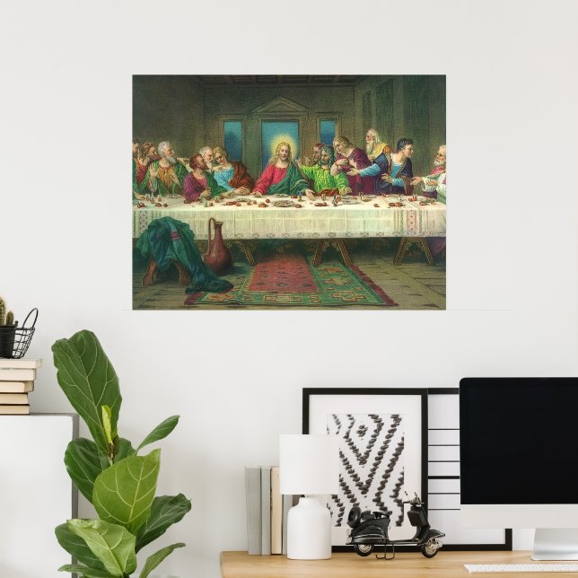 Poster La Dernière Cène Originaire de Léonard de Vinci (Bureau à domicile)