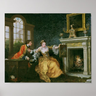 Poster La Dernière prise de la dame (Hogarth 1759)