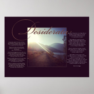 Poster La Desiderata