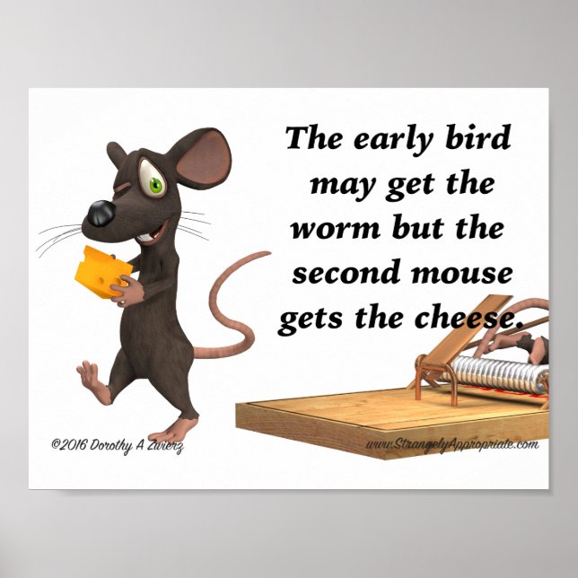Poster La Deuxième Souris Obtient Le Fromage (Devant)