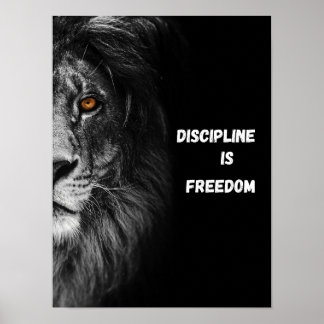 Poster La Discipline Est La Liberté Ultra Étroite Tête De