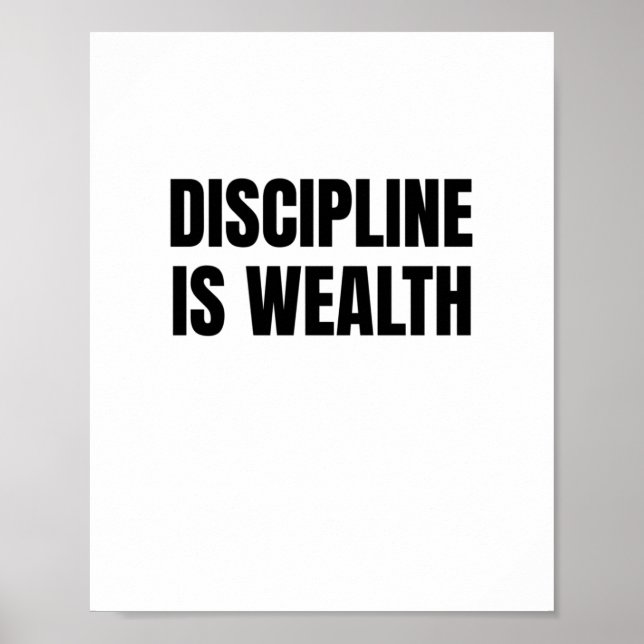 Poster La discipline est la richesse (Devant)