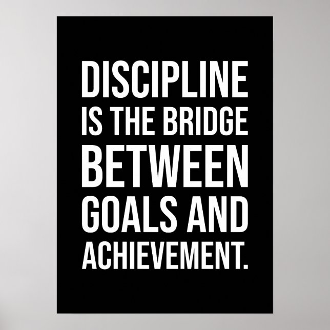 Poster La discipline est le pont entre les objectifs et l (Devant)