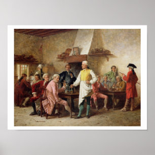 Poster La discussion d'un monsieur, 1881 (huile sur le