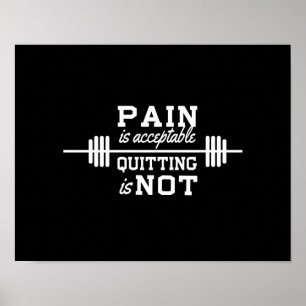 Poster La douleur est acceptable, stoppant n'est pas
