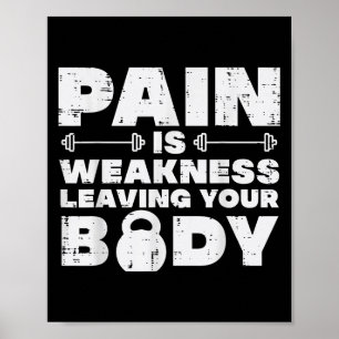 Poster La douleur est la faiblesse qui quitte votre corps