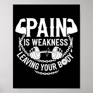 Poster La douleur est la faiblesse qui quitte votre corps