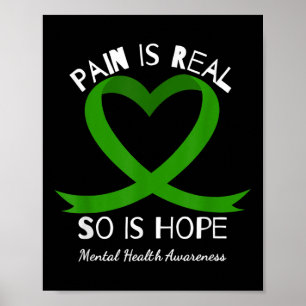 Poster La Douleur Est Réelle, Tout Comme L'Espoir La Sens