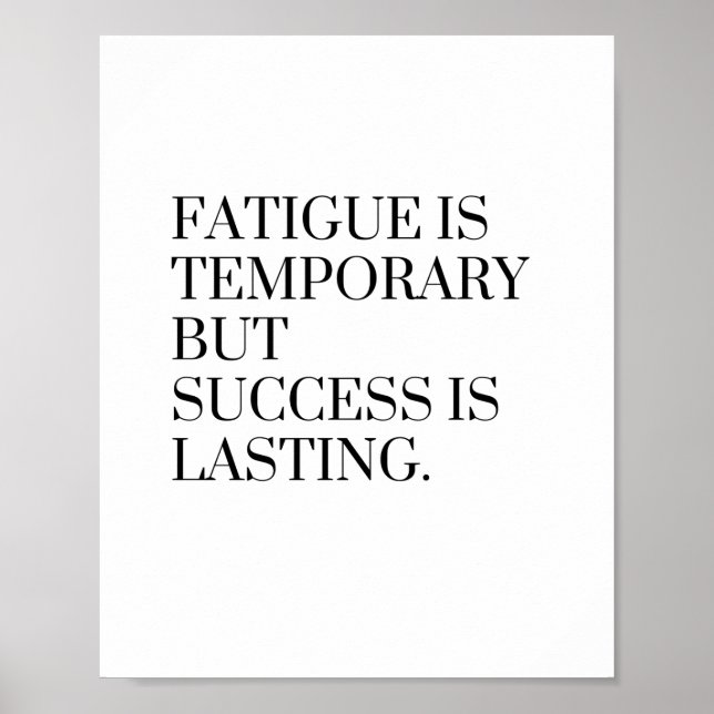 Poster La douleur est temporaire mais le succès permanent (Devant)