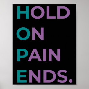Poster La douleur met fin à l'espoir de la sensibilisatio
