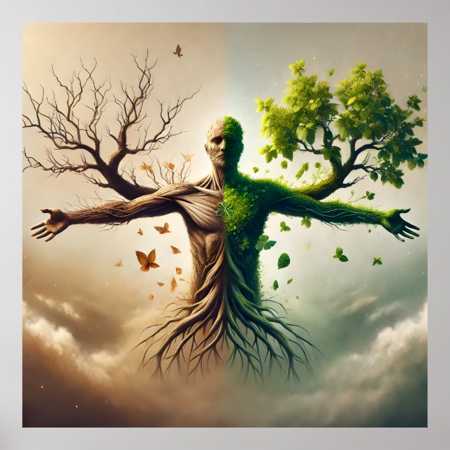 Poster La dualité de la vie - Croissance et déclin (Devant)