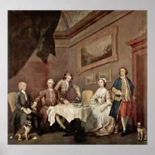 Poster La famille a progressé portrait de famille par