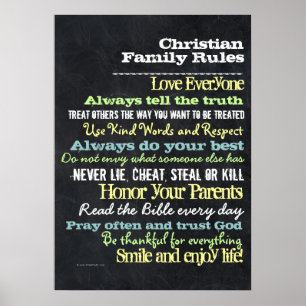 Poster La famille chrétienne personnalisée par