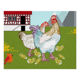 Poster La famille des poulets