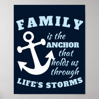 Poster La famille est l'Ancre qui nous tient à travers la