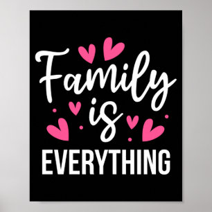 Poster La famille est tout réunion sarcastique parents