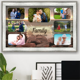 Poster La famille est un cadeau Collage photo 0893 Impres