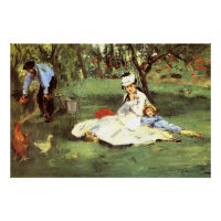 La famille Monet dans son jardin Edouard Manet