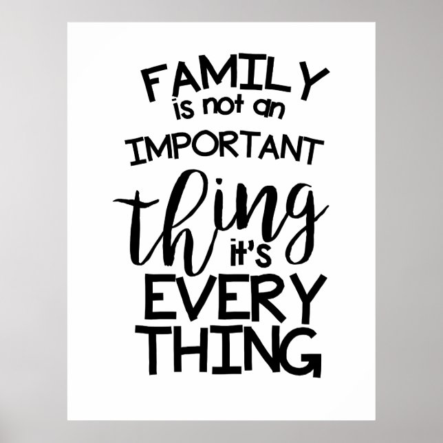 Poster La famille n'est pas une chose importante C'est to (Devant)
