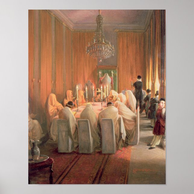 Poster La famille Rothschild à la prière (Devant)