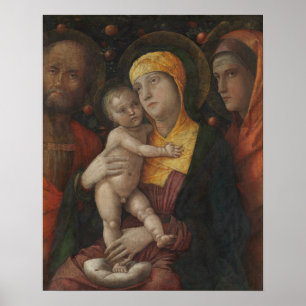 Poster La famille sainte avec le saint Mary Magdalene
