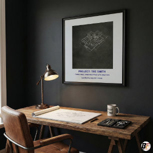 Poster La famille Smith "Architecte en chef" Plan de la m