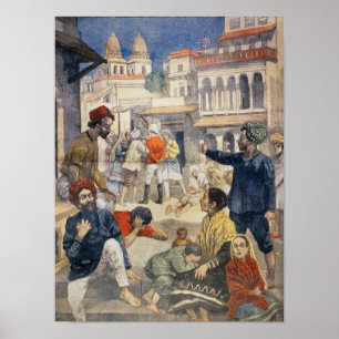 Poster La famine en Inde