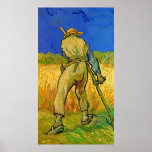 Poster La Faucheuse (après Millet) par Vincent van Gogh