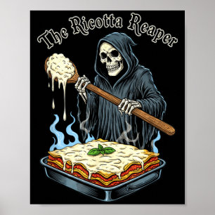 Poster La Faucheuse de Ricotta, Lasagne d'Halloween itali