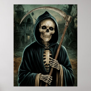 Poster La Faucheuse éffrayante de la mort avec Scythe