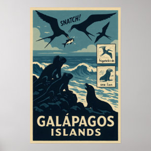 Poster La faune des îles Galápagos