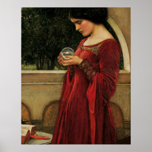 Poster La femme à la boule de cristal de Waterhouse