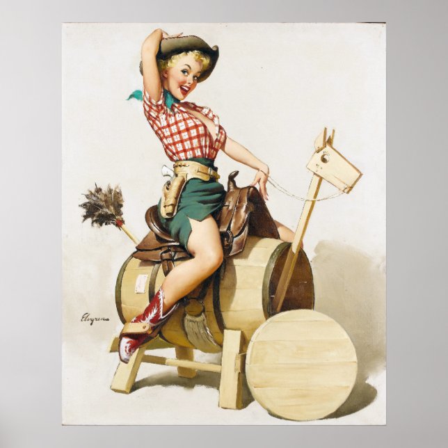 Poster La Femme À Monter La Pinceau (Devant)