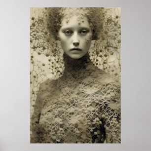 Poster La femme de Lace Sepia
