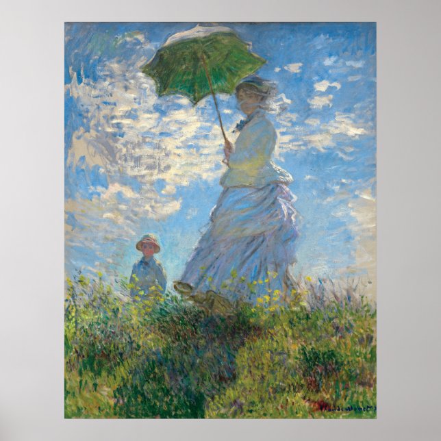 Poster La femme de Monet restaurée avec un parasol La pro (Devant)