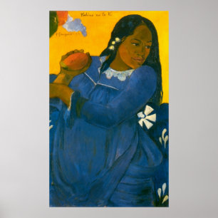 Poster La femme de Paul Gauguin avec un mangue (1892)